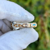 Size 6.5 Spiny Oyster Shell and Turquoise Ring