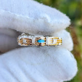 Size 6.5 Spiny Oyster Shell and Turquoise Ring