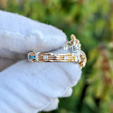 Size 6.5 Spiny Oyster Shell and Turquoise Ring