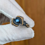 Size 9.5 Labradorite Multistone Ring