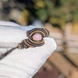 Size 8.5 Ethiopian Opal and Rainbow Moonstone Ring