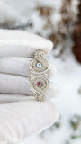 AASB: Swiss Blue Topaz and Rhodolite Garnet Pendant