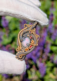 Ethiopian Opal, Hessonite Garnet, and Mozambique Garnet Pendant