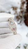 AASB: Swiss Blue Topaz and Rhodolite Garnet Pendant