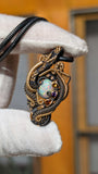 Ethiopian Opal, Citrine, Amethyst, and Hessonite Garnet Pendant