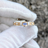 Size 7.5 Labradorite and Tanzanite Ring