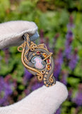 Ethiopian Opal, Hessonite Garnet, and Mozambique Garnet Pendant