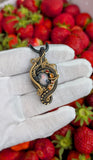 Ethiopian Opal, Hessonite Garnet, and Mozambique Garnet Pendant