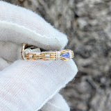 Size 7.5 Labradorite and Tanzanite Ring