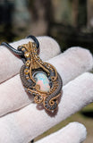 Ethiopian Opal and Citrine Pendant