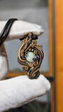 Ethiopian Opal, Citrine, Amethyst, and Hessonite Garnet Pendant