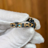 Size 9.5 Labradorite Multistone Ring