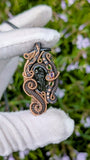 Moldavite, Amethyst, and Chrome Diopside Pendant