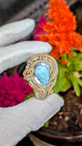Larimar, Tanzanite, and Rhodolite Garnet Pendant