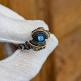 Size 9.5 Labradorite Multistone Ring