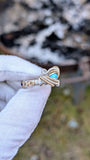 Size 8.5 Turquoise and Amethyst Ring