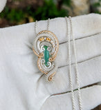 Emerald and Citrine Pendant