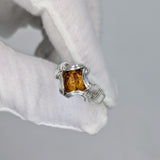Size 8 Amber Ring