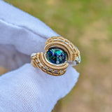 Size 8.5 Azurite - Malachite Ring