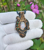 Ethiopian Opal and Emerald Pendant