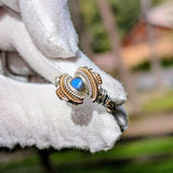 Size 9.5 Labradorite and Kyanite Ring