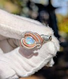 Size 8 Ethiopian Opal, Emerald, and Amethyst Ring