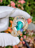 Malachite and Tanzanite Pendant