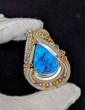 Double Bailed Labradorite Pendant