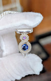 Apollo 10 - Sapphire and Amethyst Pendant