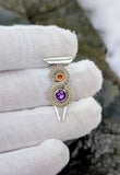 Apollo 2 - Amethyst and Hessonite Garnet