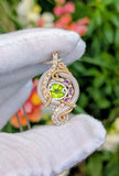 Peridot and Amethyst Pendant