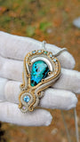 Chatoyant Chrysocolla Malachite Pendant