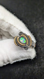 Size 6 Ethiopian Opal and Tigers Eye Ring