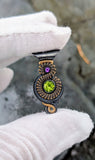 Apollo 8 - Peridot and Amethyst Pendant