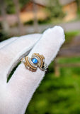 Size 9.5 Labradorite and Kyanite Ring