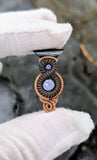 Apollo 7 - Moonstone and Tanzanite Pendant