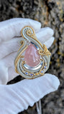 Rose Quartz, Tanzanite, and Citrine Pendant
