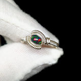 Size 8 Black Ethiopian Opal Ring