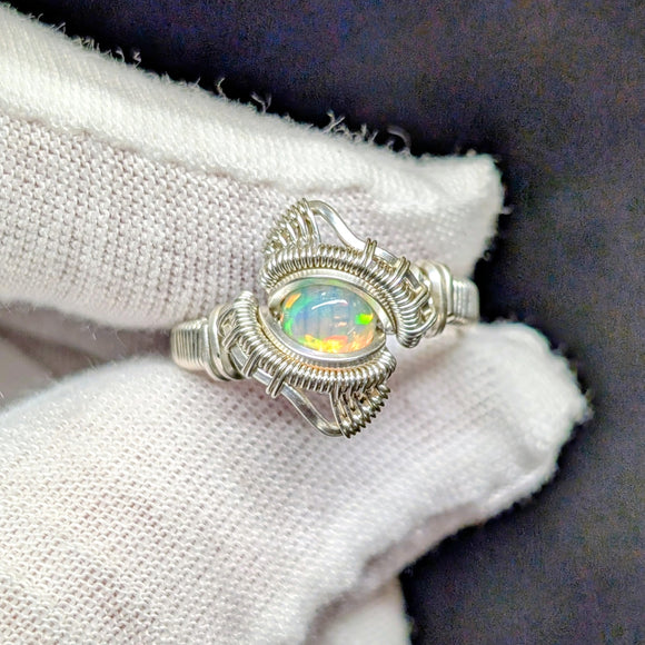 Size 7.5 Ethiopian Opal Ring