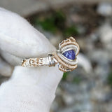 Size 9.5 Tanzanite and London Blue Topaz Ring