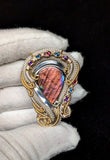 Labradorite, Pink Tourmaline, and London Blue Topaz Pendant