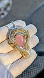 Rose Quartz, Tanzanite, and Citrine Pendant