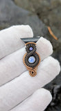 Apollo 7 - Moonstone and Tanzanite Pendant