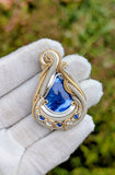Afghanite, Kyanite, and Rainbow Moonstone Pendant