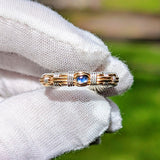 Size 9.5 Labradorite and Kyanite Ring