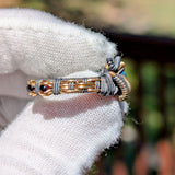 Size 7.5 Ethiopian Opal and Garnet Ring