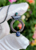 Portal Series: Kyanite and Emerald Pendant
