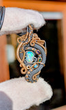 Ethiopian Opal, Emerald, Topaz, and Amethyst Pendant