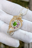Peridot and Amethyst Pendant