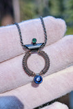Portal Series: Kyanite and Emerald Pendant